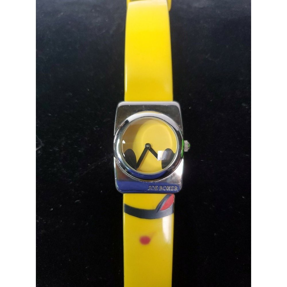 Joe Boxer Watch "For Your Eyes Only!" - Smiling Face Yellow Band